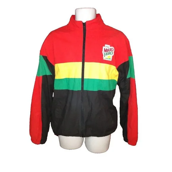 Rare Vintage Mello Yello Soda Pop Jacket 80s 90s Multicolor Men's Large Retro - Picture 2 of 6